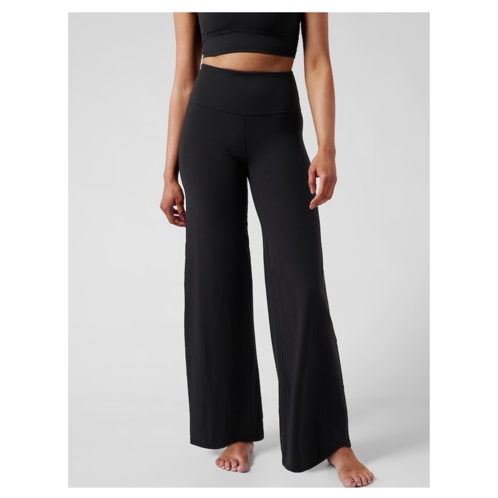 Athleta Black Wide Leg High-Rise Pants